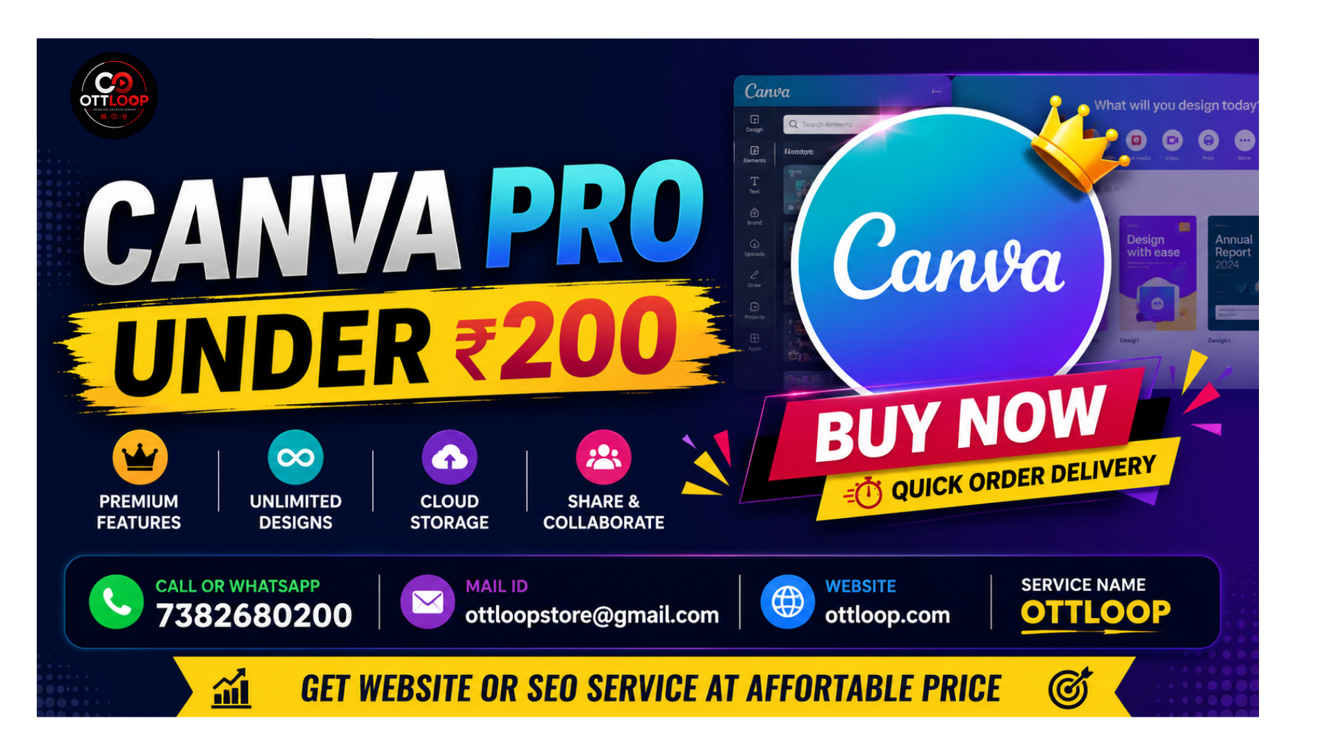 how to join canva pro team with ottloop
